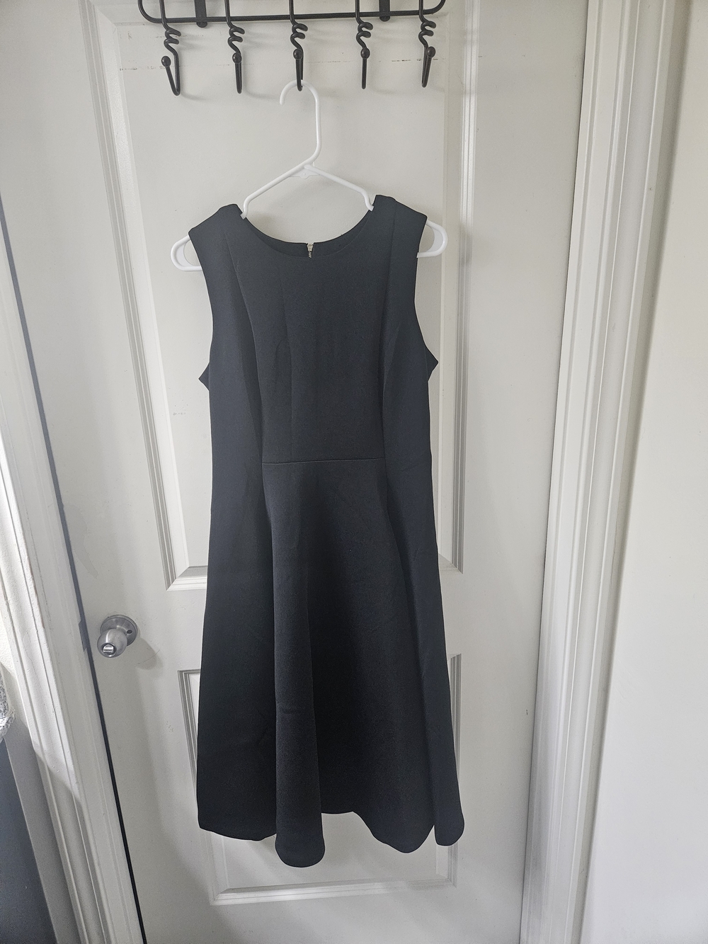 Calvin Klein Black Sleeveless Fit-and-Flare Midi Dress